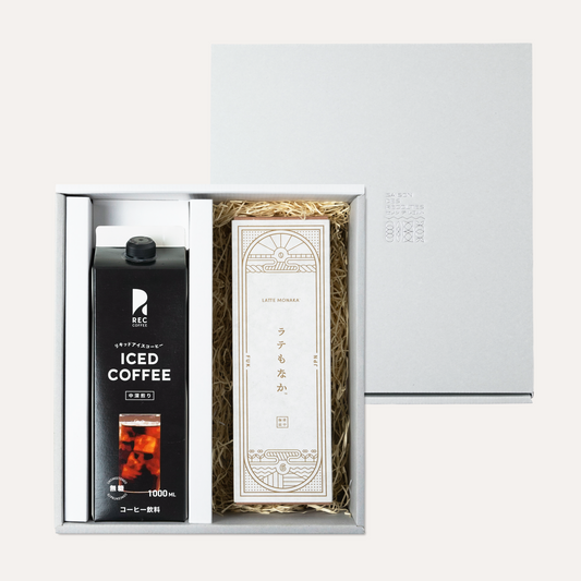 冰咖啡和拿鐵 monaka 禮物