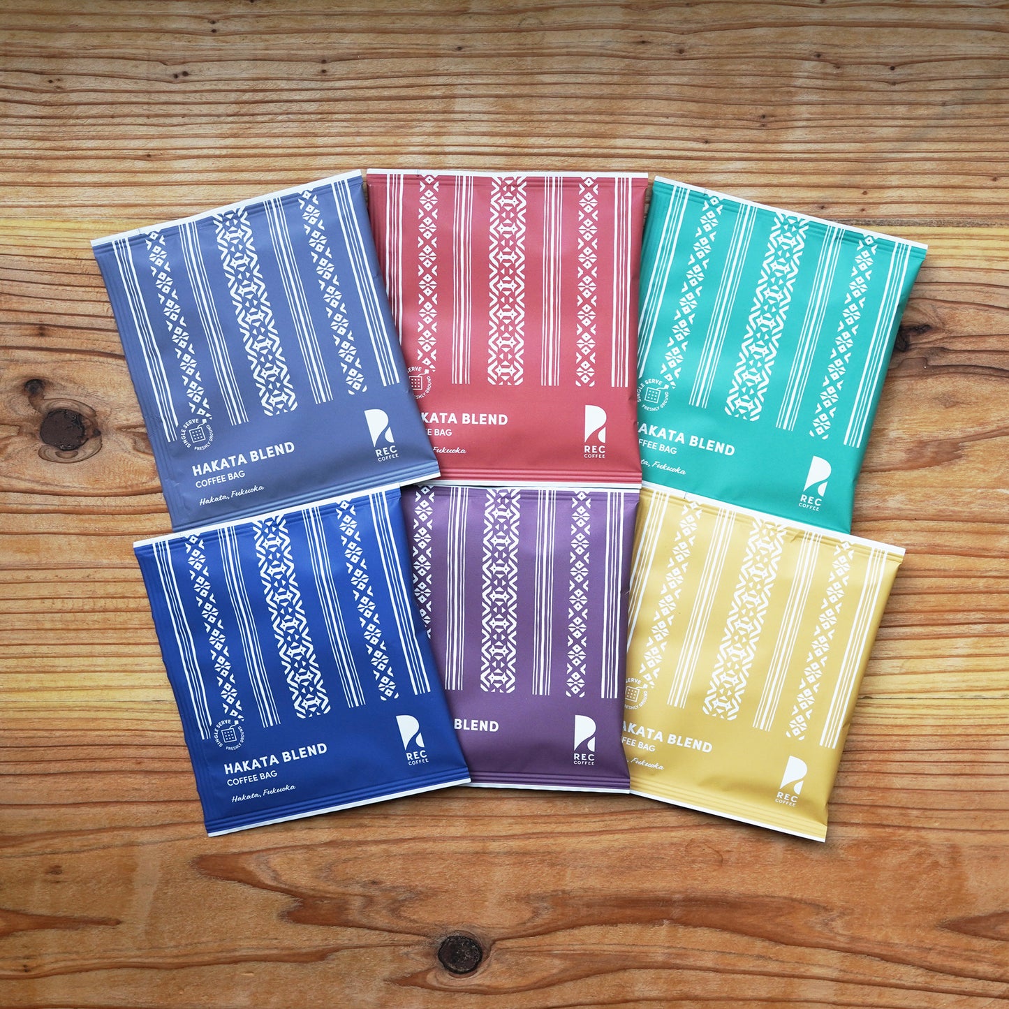 Hakata Weave Pattern Coffee Bag Set (6-Pack)